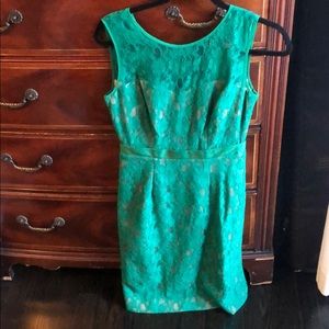 Green lace dress